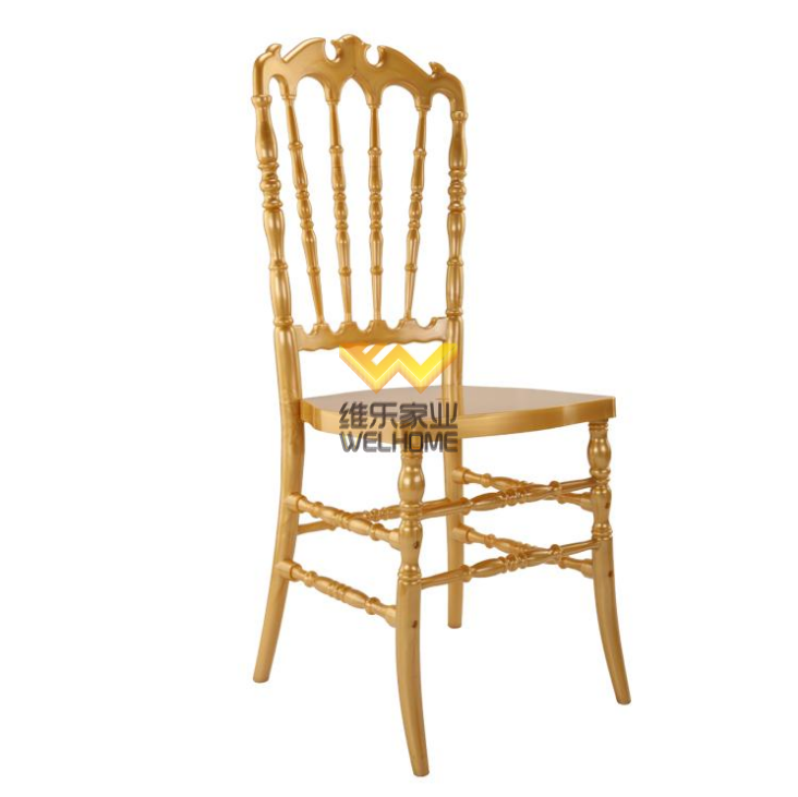 hotsale Gold Highback Resin Napoleon Chair for wedding/event